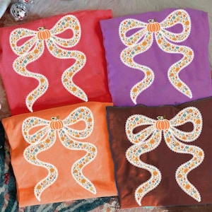 Preppy Floral Fall Pumpkin Bow png, Fall Lace png, Ditsy Floral Fall png, Autumn png, Coquette Fall png, Pumpkin Spice Png, Tis The Season