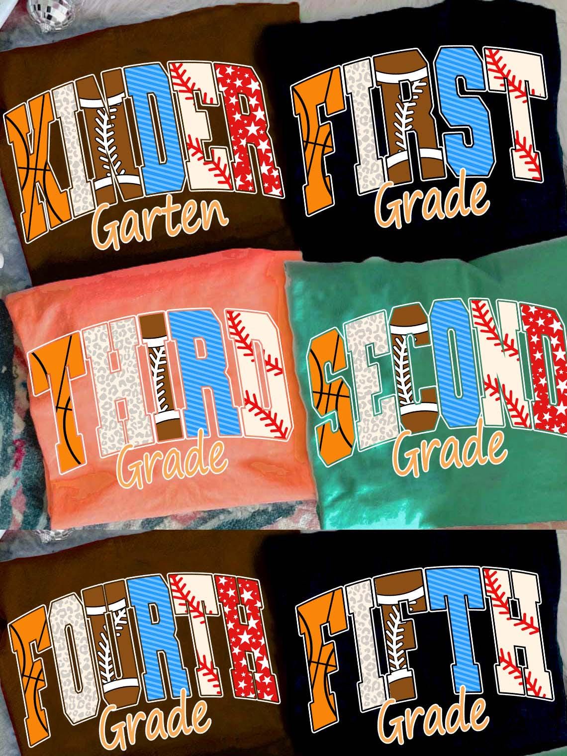 Retro Back to School Boys PNG Bundle, Kindergarten Kid Design,  Pre-K to Fourth Grade Png, Baseball Basketball, School Boy Sport School File