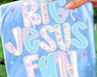 Adrette große Jesus Fan Floral Perle Kokette Bogen Glitter Png, Grandmillennial Blumen Png, Glaube Jesus Blumen Png, Cottagecore Christian Png