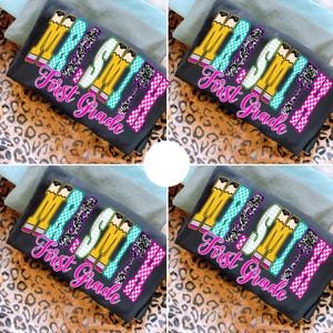 Custom Neon Checkered Teacher Name PNG, Teacher Back to School PNG Neon Distressed, 1st 2nd 3rd Grade Teacher Png, Hand Drawn,Colorful