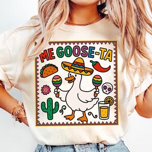 Funny Goose Mexican Png, Cinco de Mayo Goose Png, Funny Mexican Gift, Funny Mexican Silly Goose Png, Funny Goose Png, Cinco De Mayo