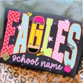 Custom Mascot Neon Coquette Polka Dots Checkered PNG, School Spirit, Neon Test Day PNG, Floral Varsity Letters, Back To School, Test Day