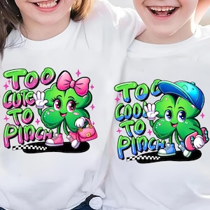 つねるのがかわいすぎる/かっこよすぎるPng、子供の聖パトリックデーPng、男の子/女の子の聖パトリックデーPng、シャムロックスパンコールPng、面白い聖パトリックデー、昇華
