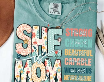 Preppy Mama Floral Png, She Is Mom Png, Floral Mama with kids name Png, Everyday Png, Custom Preppy Mama Png, Mothers Day Png, Bible Verse