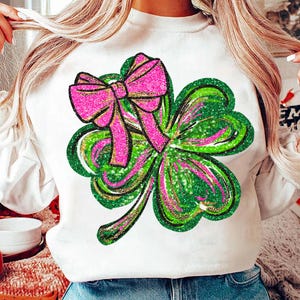 St Patricks Day Shamrock Coquette Sequins Glitter Png, St Pattys Day Png, Four Leaf Clover Sequin Shirt, Patricks Day Design, Leopard