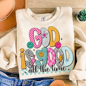 God is Good All The Time PNG, Preppy Png, Christian women Png, Preppy Everyday Christian png, Bible verse png, Jesus sublimation, Checkered