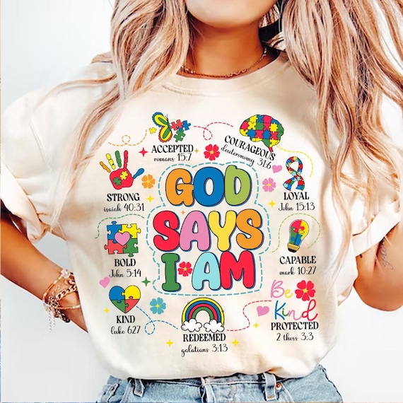 God Says I am Png, Autism Awareness Month png, Autism Teacher Png, Autism Mom Png, Autism shirt png, Autism Puzzle png, Autism mama