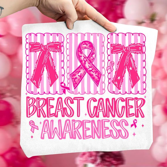 Coquette Breast Cancer Png, Breast Cancer Awareness Shirt, In October We Wear Pink Png, Breast Cancer Support Png, Pink Ribbon Png
