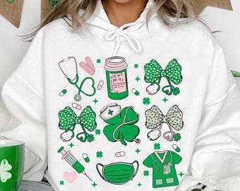 St. Patricks day Nurse png, St.Patricks Day Nurse Coquette Png, Nurse St.patricks Day shirt design, Nurse png, St.patricks png, Shamrock png