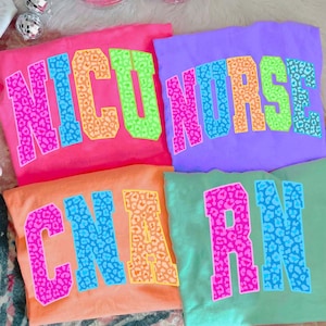 Neon Leopard Nurse Bundle PNG, Nurse Neon Distressed Png, Nurse CNA RN Nicu Png, Preppy Nurse Design, Nurse Life Png, Hand Drawn,Colorful