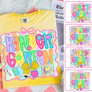 Back to School Bundle PNG, Preppy Teacher First Day of School Shirt Design, Girly Coquette Sublimation, Pink Bow Pre-k 1st/2nd/3rd/4th Grade