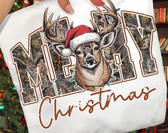 Christmas Deer Hunting Camo PNG, Merry Christmas Deer Head Sublimation, Funny Christmas Outdoors Country PNG,Holiday Hunting Digital Design