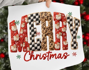 ラッチフックヤーンクロッシェメリークリスマスPNG、プレッピーサンタクロースPNG、ヒョウ柄クリスマスPNG、クリスマスツリーPNG、フェイクヤーンPNG、ホリデーPNG