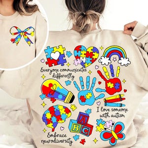 Everyone Communicates Differently Png, Autism Png, Autism Month png, Autism Mom Png, Autism shirt png, Speech Pathologist Png, Autism design