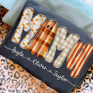 Preppy Halloween Mama Png, Floral Ghost Patchwork png, Fall Pumpkin png, Autumn png, Halloween png, Fall Sublimation, Tis the season png
