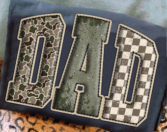 Jagd Vater Camo Western Vintage PNG, Retro Jagd Ehemann Distressed Varsity Cowboy, Tarnung Karierte Sublimation, Camo Gemütliche Saison
