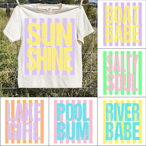 Retro Stripes Sunshine Png, Beach Life Png Bundle, Lake Girl PNG, Neon Trendy Summer Vibes, Distressed Beach PNG, Lake Pool River Png, Salty image 2