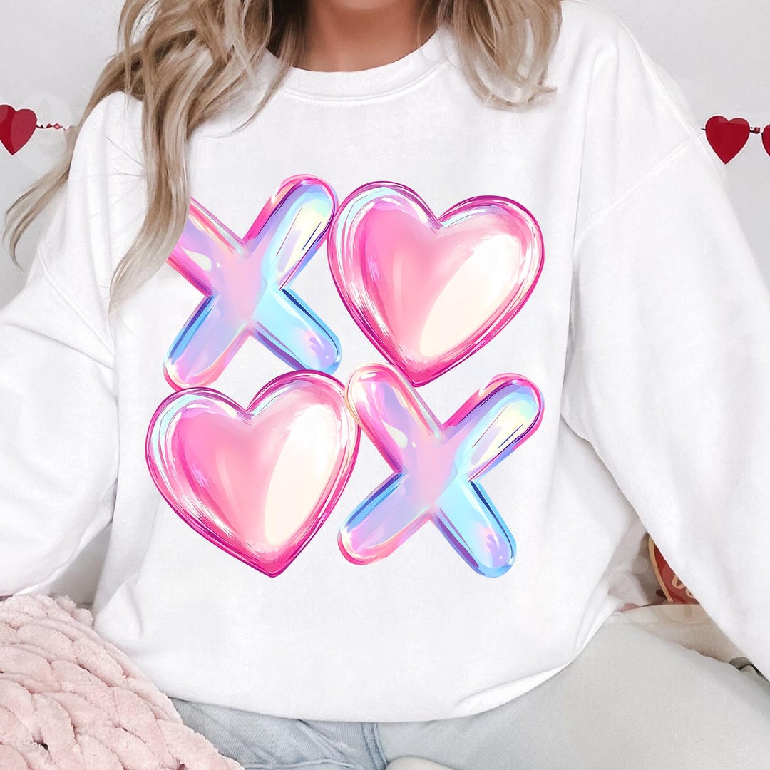 Retro Valentines Day Heart XOXO PNG, Retro Valentines Png, Valentines ...