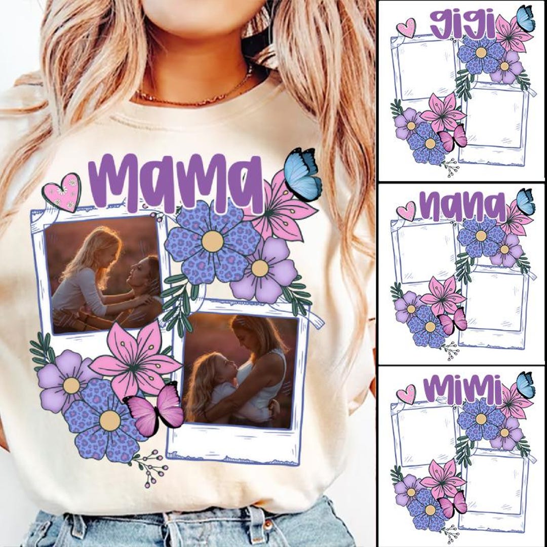 Custom Mama Kids Photo Png, Mothers Day Png, Add Photos, Nana Mimi Gigi ...