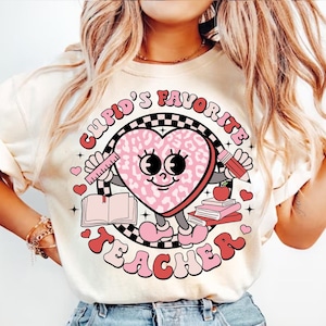 Cupid&#39;s Favorite Teacher PNG, Coquette Teacher Png, Valentine Teacher, Valentine Sublimation PNG, School Valentine, Heart Png,Valentines Day