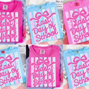 Striped Last Day Of School Coquette Floral PNG Bundle, Trendy Ditsy Floral Teacher Summer Png School's Out For Summer, Class Dismissed Png image 3