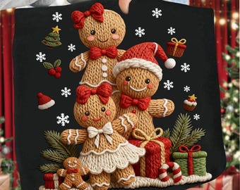 Nepgaren peperkoek kerst png, peperkoek png, grappige kerst png, grof gebreide schattige peperkoek png, preppy kerstboom png