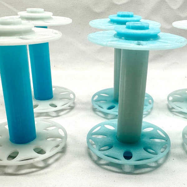 6 Electric Eel Wheel Nano 1.x 2.0 bobbins. 3D printed. Icy Combos :)