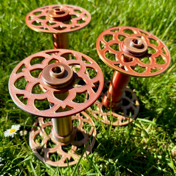 Set of 3 Electric Eel Spinning Wheel 6.0 Bobbins ~3D printed ~EEW 6 Silky Tri Color