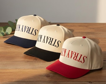 Verdwaalde kinderen geborduurde hoed, K-Pop fan baseballpet, op SKZ geïnspireerde streetwear, verstelbare papa-hoed, cadeau blijven