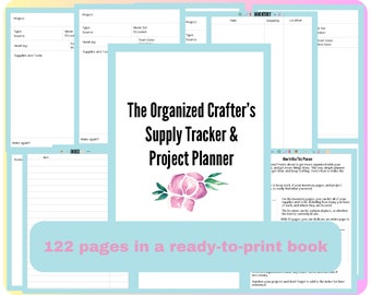 Simple Craft Project Planner, Sewing Planner, Knitting Planner, Crochet Planner, Hobby Planner, Craft Supply Tracker, Handmade Order Planner