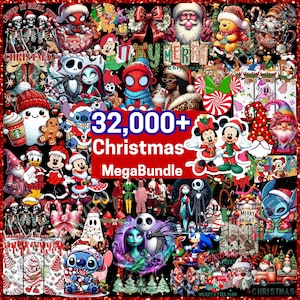 32,000+ Christmas Png Bundle, Merry Christmas Png, Grich Bundle, Cartoon Christmas Png, Gnome, Christmas Wall Art, Christmas tumbler,Santa