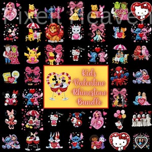 420+ Valentine Faux Yarn PNG Bundle & Rhinestone, Bling Crystal, Crochet Knit, Coquette Love Alphabet, Crystal Mosaic Jewel Diamond Gemstone image 5