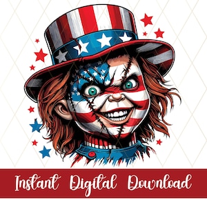 Chucky 4 luglio Png, Buon 4 luglio Png, Bandiera americana Png, Maglietta della libertà Png, Giorno dell'indipendenza Png, Film d'animazione USA Day.