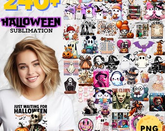 Más de 240 megapaquetes de Halloween PNG, diseños de películas de terror, paquete de Halloween PNG retro, paquete de otoño PNG, vibraciones espeluznantes PNG, truco o trato, calabaza.