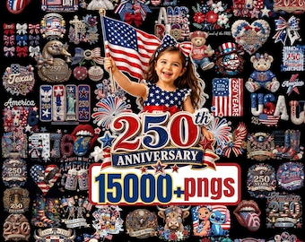 15000+ 4th of July PNG's MEGA Bundle, Patriotic Eagles, American Flags 250th Anniversary, Bunting Independence Day Coquettes Superhero Stich