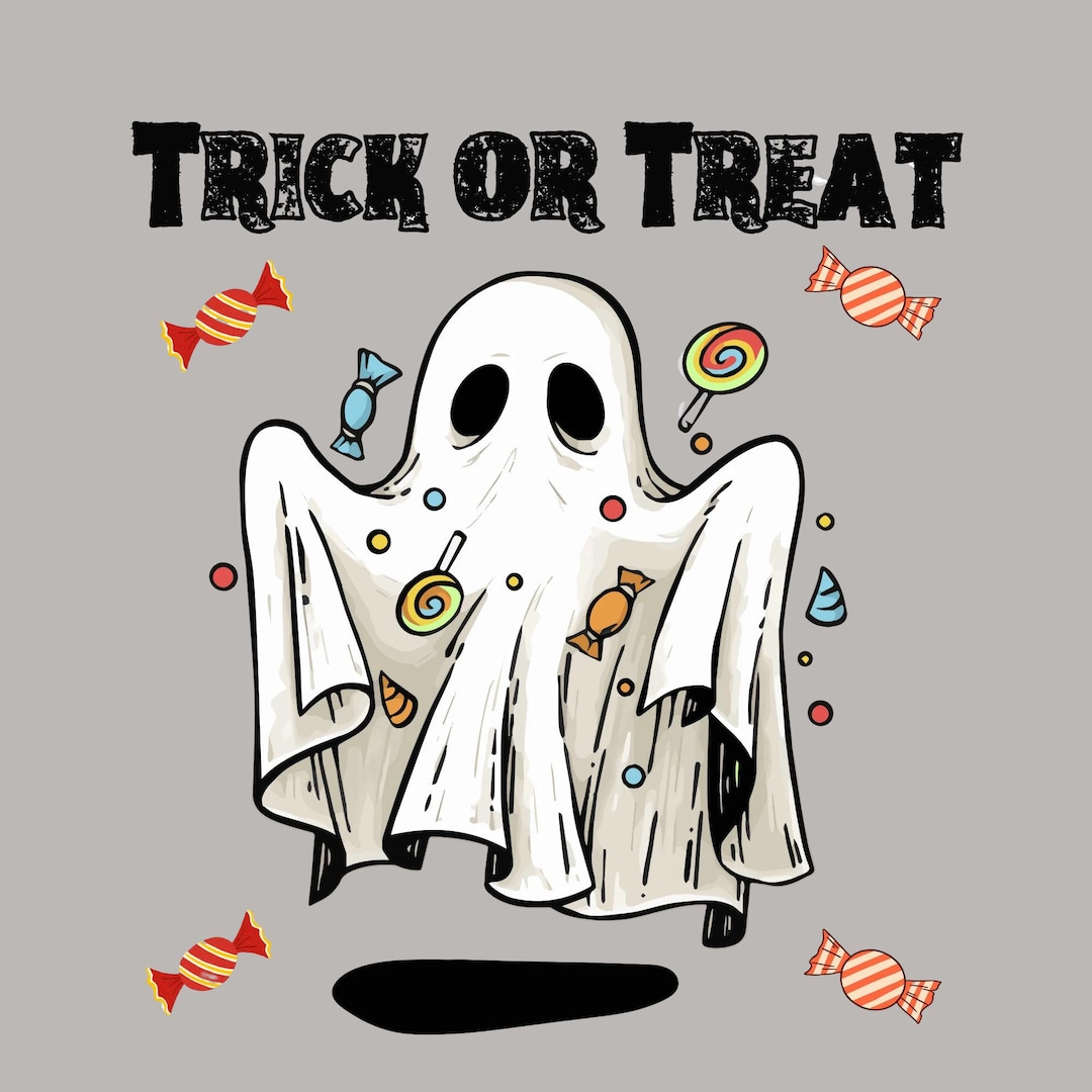 Halloween Trick or Treat Svg, Ghost Svg, Retro Halloween Png, Halloween ...