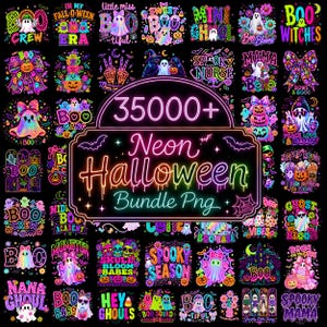 35000+ Halloween Mega Bundle Png, Horror Film Designs Retro Halloween Png Bundle Fall Png Bundle, Spooky Vibes, Trick Or Treat, Cartoon Neon