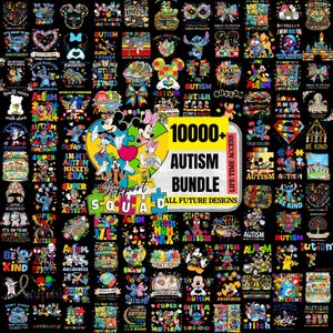 10000+ Cartoon Autism PNG Bundle, Autism Ribbon Png, It's Okay To Be Different Png, Autism And Beyond Png, Pika Autism Png, Mouse n Friends