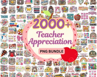 2000+ leraar png-bundel schoolvakanties leraar waardering retro boho lesgeven liefde inspireren terug naar school regenboog leraar leven sublimatie