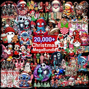 20,000+ Christmas Png Bundle, Merry Christmas Png, Grich Bundle, Cartoon Christmas Png, Gnome, Christmas Wall Art, Christmas tumbler,Santa