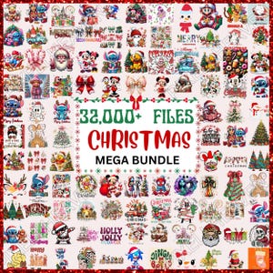 32,000+ Christmas Png Bundle, Merry Christmas Png, Grich Bundle, Cartoon Christmas Png, Gnome, Christmas Wall Art, Christmas tumbler,Santa