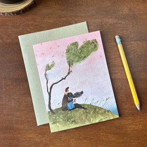 Cute Couple Watching the Ocean Greeting Card - Cute Card for Anniversary - Special Card for Your Partner - Anniversary Card - Couple in Love