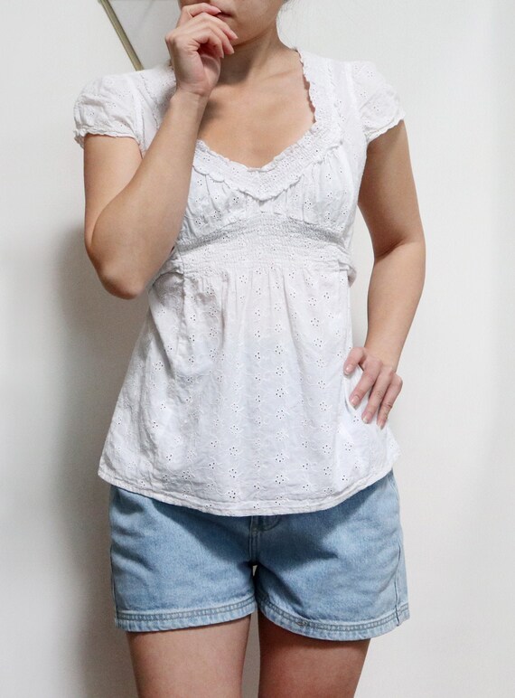 empire waist peasant top