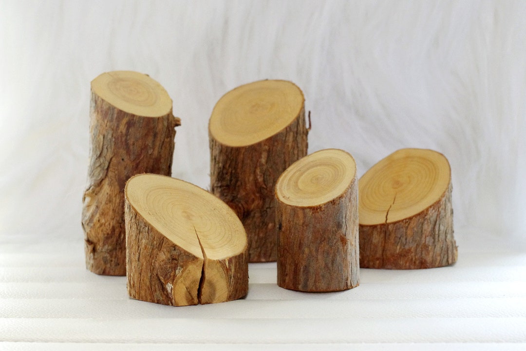 Angled Raw Cedar Wood Risers for Jewelry / Small Item Display, Woodland ...