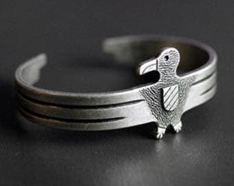 VTG Embossed Copper Bangle Bracelet Navajo Thunderbird Arrowhead