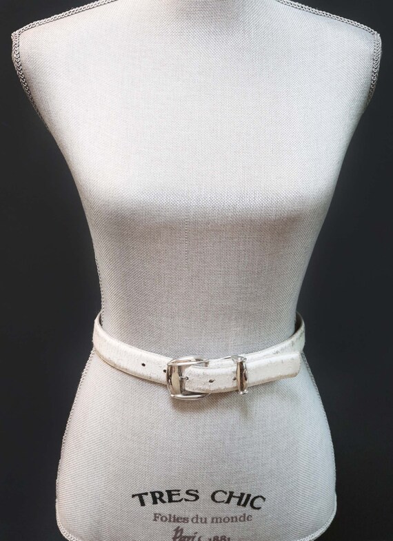Shiny silver belt sale