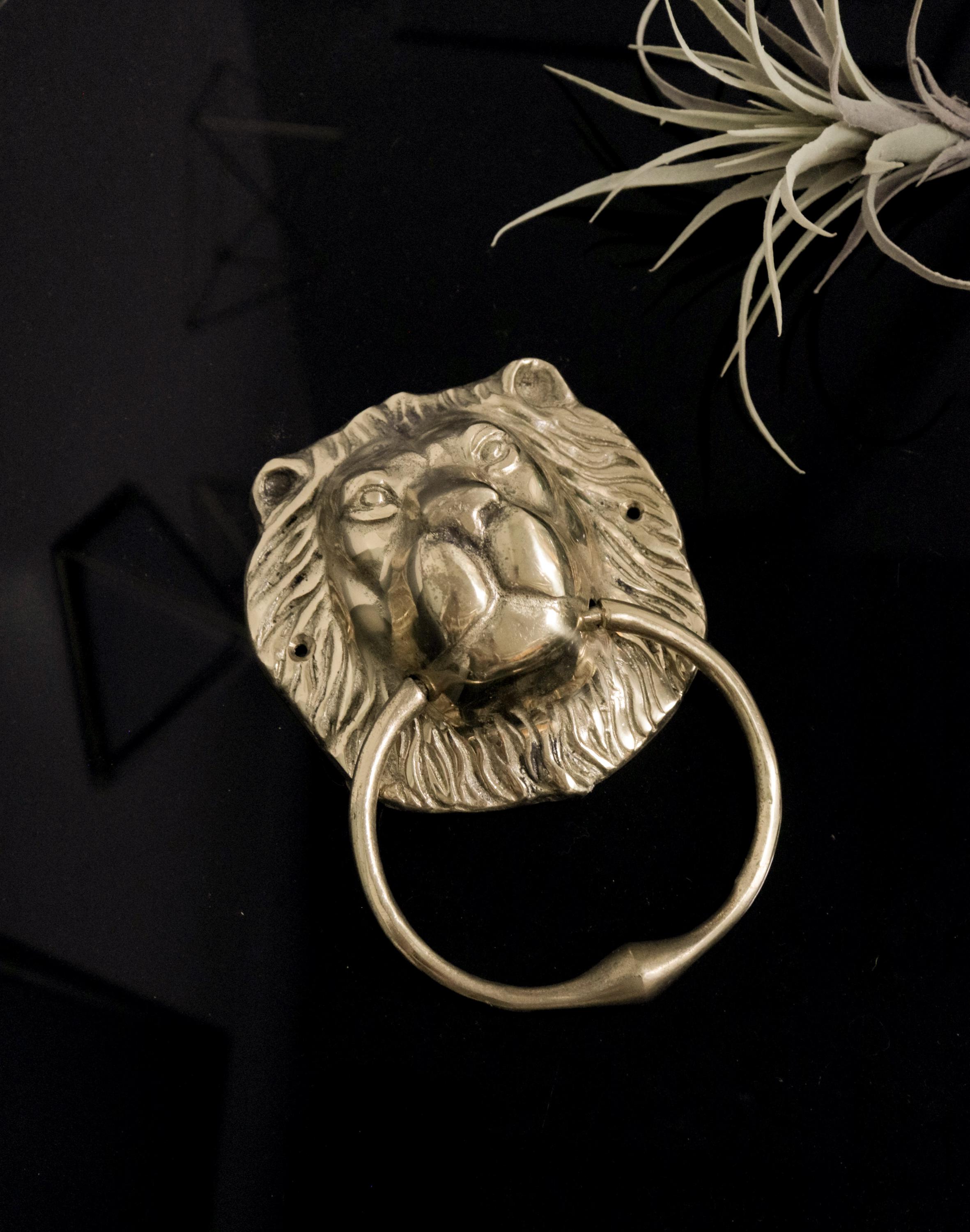Lions Head Towel Ring Etsy