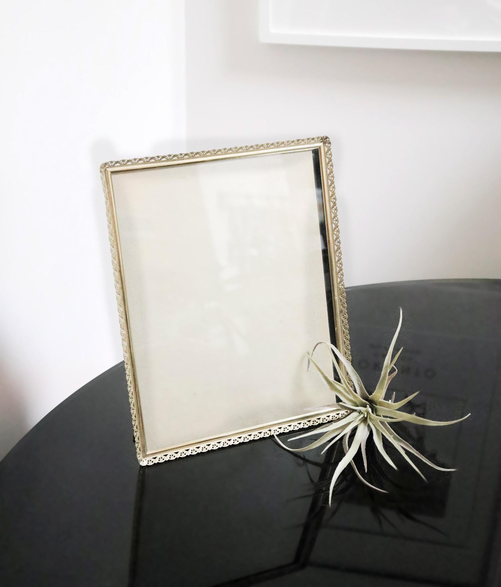 Vintage Victorian Style Brass Filigree Picture Frame for 8" X 10 ...