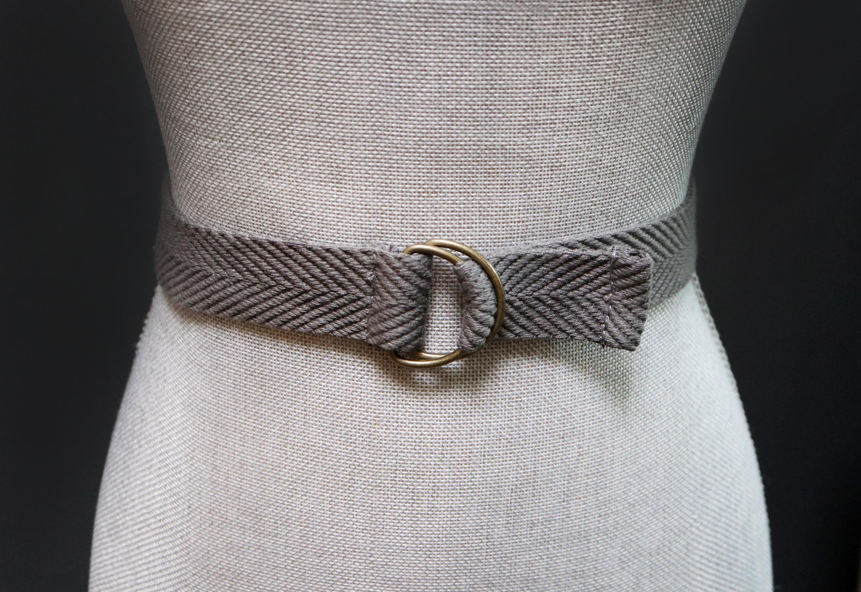 grey canvas belt