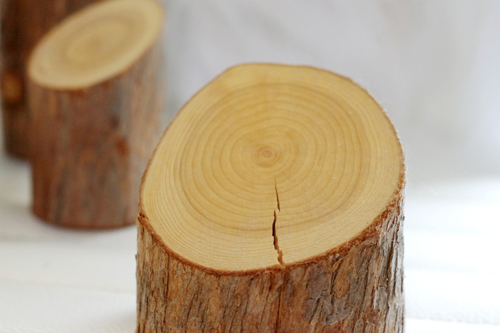 Angled Raw Cedar Wood Risers for Jewelry / Small Item Display, Woodland ...